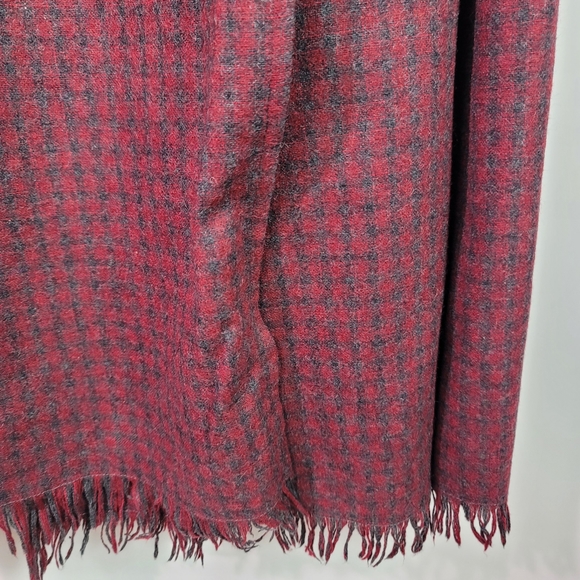 Eddie Bauer maroon plaid vintage wrap maxi dress with pockets Size large - Picture 13 of 14